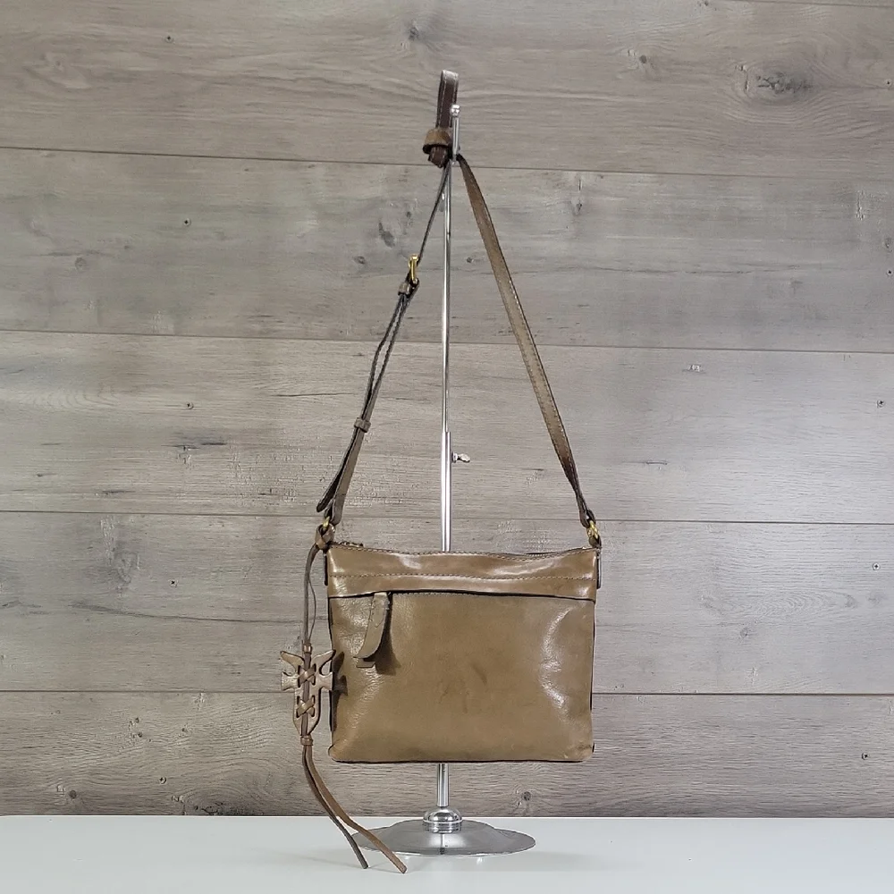 Frye Light Brown Leather Crossbody Bag